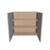 Modernform Cabinet Matte White 33" W X 30" H X 12" D Double Door Wall Cabinet