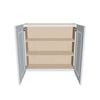 J&K White Shaker S8 Double Door Wall Cabinet - 33" W x 30" H