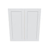 J&K White Shaker S8 Double Door Wall Cabinet - 33" W x 36" H
