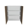 Modernform Cabinet Walnut 33" W X 36" H X 12" D Double Door Wall Cabinet