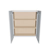 J&K White Shaker S8 Double Door Wall Cabinet - 33" W x 36" H