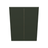 Modernform Cabinet Slim Sage Green 33" W X 42" H X 12" D Double Door Wall Cabinet