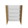 Modernform Cabinet Natural Oak 33" W X 42" H X 12" D Double Door Wall Cabinet