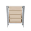 J&K White Shaker S8 Double Door Wall Cabinet - 33" W x 42" H