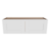 Modernform Cabinet White Shaker 36" W X 12" H X 12" D Double Door Wall Cabinet