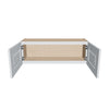J&K White Shaker S8 Double Door Wall Cabinet - 36" W x 12" H