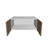 Modernform Cabinet Walnut 36" W X 15" H X 24" D Double Door Wall Cabinet