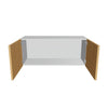 Modernform Cabinet Natural Oak 36" W X 15" H X 12" D Double Door Wall Cabinet