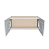 J&K White Shaker S8 Double Door Wall Cabinet - 36" W x 15" H