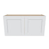 J&K White Shaker S8 Double Door Wall Cabinet - 36" W x 18" H