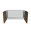 Modernform Cabinet Walnut 36" W X 18" H X 12" D Double Door Wall Cabinet