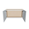 J&K White Shaker S8 Double Door Wall Cabinet - 36" W x 18" H