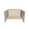 Modernform Cabinet Gloss White 36" W X 21" H X 24" D Double Door Wall Cabinet