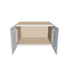 J&K White Shaker S8 Refrigerator Wall Cabinet - 36" W x 21" H x 27" D