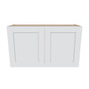 J&K White Shaker S8 Double Door Wall Cabinet - 36" W x 21" H