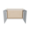 J&K White Shaker S8 Double Door Wall Cabinet - 36" W x 21" H
