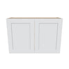 J&K White Shaker S8 Double Door Wall Cabinet - 36" W x 24" H