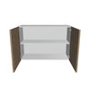 Modernform Cabinet Walnut 36" W X 24" H X 12" D Double Door Wall Cabinet