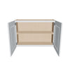 J&K White Shaker S8 Double Door Wall Cabinet - 36" W x 24" H