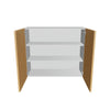 Modernform Cabinet Natural Oak 36" W X 30" H X 12" D Double Door Wall Cabinet