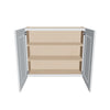 J&K White Shaker S8 Double Door Wall Cabinet - 36" W x 30" H