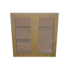 Modernform Cabinet Natural Shaker 36" W X 36" H X 12" D Double Glass Door Wall Cabinet