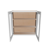 Modernform Cabinet White Shaker 36" W X 36" H X 12" D Double Glass Door Wall Cabinet