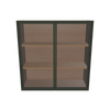 Modernform Cabinet Slim Sage Green 36" W X 36" H X 12" D Double Glass Door Wall Cabinet