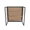 Modernform Cabinet Slim Sage Green 36" W X 36" H X 12" D Double Glass Door Wall Cabinet