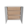 Modernform Cabinet White Shaker 36" W X 36" H X 12" D Double Door Wall Cabinet