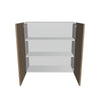 Modernform Cabinet Walnut 36" W X 36" H X 12" D Double Door Wall Cabinet