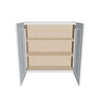 J&K White Shaker S8 Double Door Wall Cabinet - 36" W x 36" H