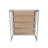 Modernform Cabinet White Shaker 36" W X 42" H X 12" D Double Glass Door Wall Cabinet