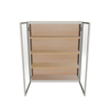 Modernform Cabinet Slim Dove White 36" W X 42" H X 12" D Double Glass Door Wall Cabinet