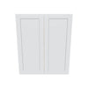 J&K White Shaker S8 Double Door Wall Cabinet - 36" W x 42" H