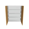 Modernform Cabinet Natural Oak 36" W X 42" H X 12" D Double Door Wall Cabinet
