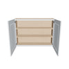 J&K White Shaker S8 Double Door Wall Cabinet - 42" W x 30" H
