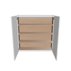 Modernform Cabinet White Shaker 42" W X 42" H X 12" D Double Door Wall Cabinet