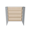 J&K White Shaker S8 Double Door Wall Cabinet - 42" W x 42" H