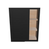 Modernform Cabinet Onyx Black Shaker 30" W X 36" H X 12" D Single Door Blind Corner Wall Cabinet