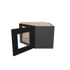 Modernform Cabinet Onyx Black Shaker 24" W X 15" H X 12" D Diagonal Corner Glass Door Wall Cabinet
