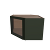 Modernform Cabinet Slim Sage Green 24" W X 15" H X 12" D Diagonal Corner Glass Door Wall Cabinet