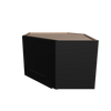 Modernform Cabinet Onyx Black Shaker 24" W X 15" H X 12" D Diagonal Corner Wall Cabinet