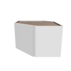 Modernform Cabinet White Shaker 24" W X 15" H X 12" D Diagonal Corner Wall Cabinet