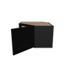 Modernform Cabinet Onyx Black Shaker 24" W X 15" H X 12" D Diagonal Corner Wall Cabinet