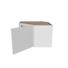 Modernform Cabinet White Shaker 24" W X 15" H X 12" D Diagonal Corner Wall Cabinet