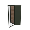Modernform Cabinet Slim Sage Green 24" W X 42" H X 12" D Wall Diagonal Corner Glass Door Cabinet