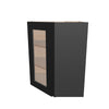 Modernform Cabinet Onyx Black Shaker 24" W X 30" H X 12" D Wall Diagonal Corner Glass Door Cabinet