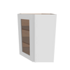 Modernform Cabinet White Shaker 24" W X 30" H X 12" D Wall Diagonal Corner Glass Door Cabinet