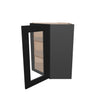 Modernform Cabinet Onyx Black Shaker 24" W X 30" H X 12" D Wall Diagonal Corner Glass Door Cabinet